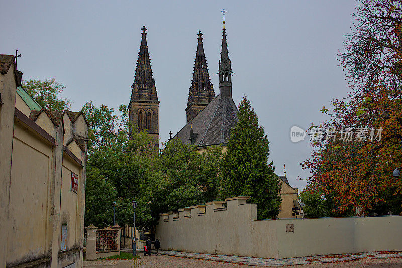 位于布拉格维舍拉德区的圣彼得和保罗大教堂(Bazilika svateho Petra a Pavla)